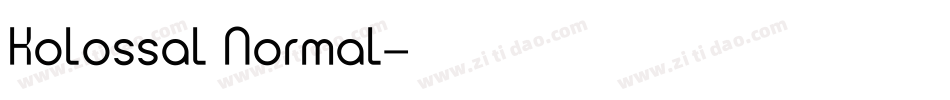 Kolossal Normal字体转换